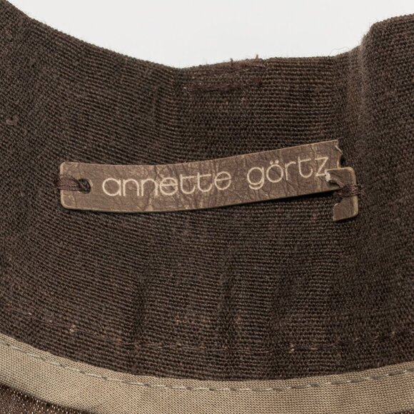Annette Gortz SS/16 Posh Brown Linen Cropped Pants - Picture 9 of 11
